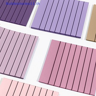 Buildvictories11 แผ่นกระดาษโน้ต แบบใส ไล่โทนสี กันน้ํา แนวนอน สําหรับนักเรียน 30 50 แผ่น