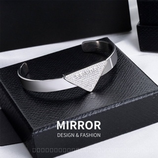 [0728]QSJY-XL P Brand Inverted Triangle Full Letter Opening Adjustable Bracelet European and American Wide Version Simple Personality Fashion High-End Bracelet Y2K RMCK