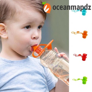 Oceanmapdz หลอดซิลิโคน แบบพกพา ป้องกันการรั่วไหล ป้องกันการหก สําหรับดื่มน้ํา