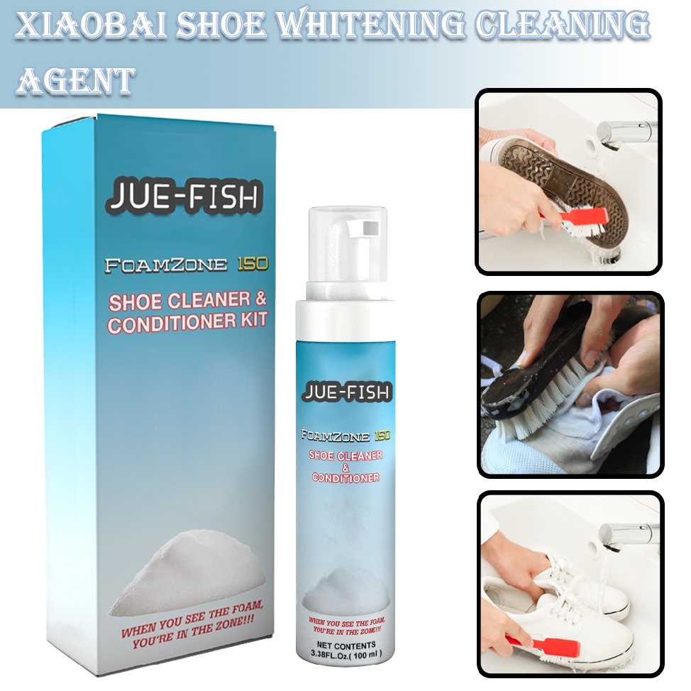 100ml Shoe Cleaner Foam Cleaner with Brush Cleaning Stain Dirt
