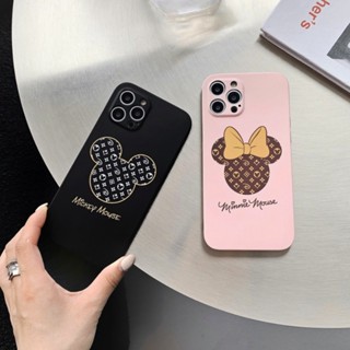 เคสโทรศัพท์มือถือ ซิลิโคน TPU ลายการ์ตูนมิกกี้ มินนี่เมาส์ แฟชั่น สําหรับ iPhone 14 Pro Max 13 11 Pro Max 12 X XS Max XR