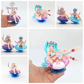 Shanrong โมเดลวันพีช โมเดลฟิกเกอร์ อนิเมะ Hatsune Miku Figurine Aqua Float Elaina ของเล่น ของขวัญ สําหรับเด็ก