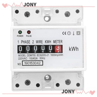 Jy1 เครื่องวัดพลังงานไฟฟ้า ABS 220V 4P 10-40A 4P แบบพกพา สีขาว สําหรับช่างไฟฟ้า