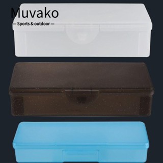 Muvako กล่องพลาสติกใส ทรงสี่เหลี่ยมผืนผ้า กันฝุ่น คุณภาพสูง 7 สี 18.5*4 ซม. สําหรับเก็บปากกา เครื่องประดับ