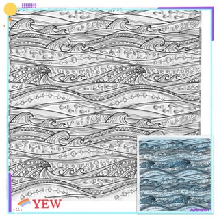 Yew แสตมป์ยางซิลิโคน ลายคลื่นทะเล สไตล์เรโทร 1 ชิ้น ธีมฤดูร้อน 1 ชิ้น