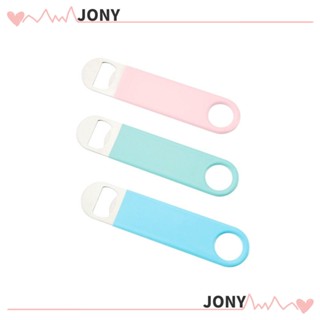 Jy1 ที่เปิดขวดเบียร์ แบบแบน พลาสติก 3 สี ทนความร้อน 7 นิ้ว อุปกรณ์เสริม สําหรับบาร์เทนเดอร์ 6 ชิ้น