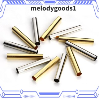 Melodygoods1 ท่อตรง ยาว 30X4 มม. ทองเหลือง รูขนาดใหญ่ 4 มม. สีทอง เงิน 200 ชิ้น|ลูกปัดสเปเซอร์ สําหรับเย็บผ้า งานฝีมือ DIY