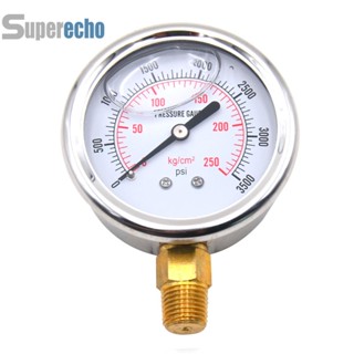 เครื่องวัดความดันน้ํามันไฮดรอลิค 0-3500PSI เกลียว US [superecho.th]