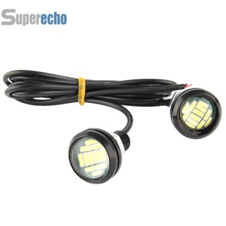 ไฟเลี้ยว LED DRL สีขาว สําหรับรถยนต์ 2 ชิ้น [superecho.th]