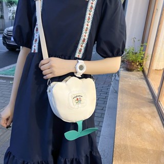 ♚♚Keshan Store [Fashion Summer] High-value Cute Small Bag Womens Summer New Fashion Joker Flower Bag Trendy Niche Shoulder Crossbody Bag