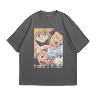 ไฟ! เสื้อยืด โอเวอร์ไซซ์ พิมพ์ลายอนิเมะ Hunter x Hunter Hunter สไตล์วินเทจ