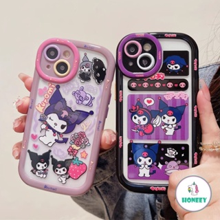 SANRIO เคสโทรศัพท์มือถือ อะคริลิคใส กันกระแทก ลายการ์ตูนซานริโอ้ คุโรมิน่ารัก สําหรับ iPhone 14 Pro Max 13 12 11 Pro Max