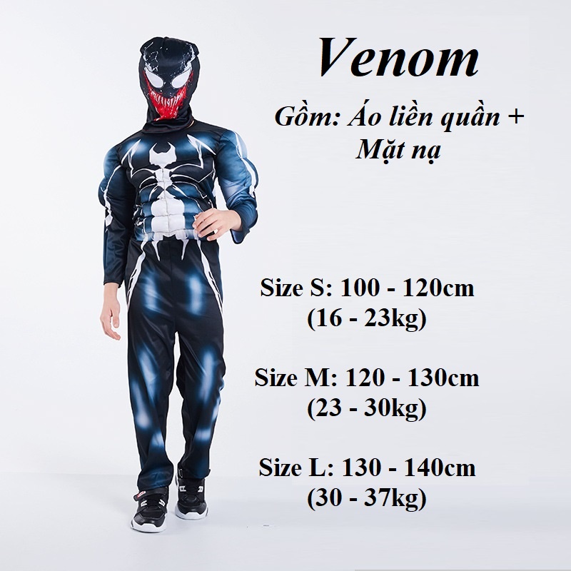 (เด็ก) ชุด Marvel Venom Superhero จําหน่ายพร้อมอุปกรณ์เสริม