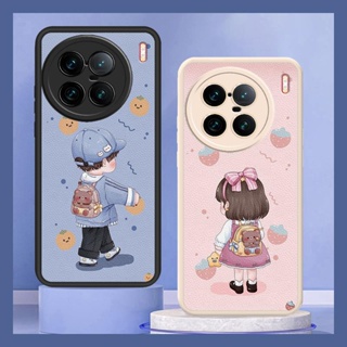 soft shell Back Cover Phone Case For VIVO X90 Pro+ 5G/X90 Pro Plus/V2227A heat dissipation couple cute Cartoon Anti-knock