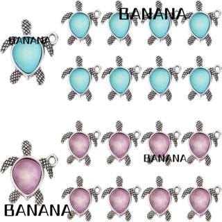 Banana1 จี้รูปเต่าทะเล โลหะผสม 21x19x4 มม. ทนทาน สําหรับผู้หญิง 20 ชิ้น