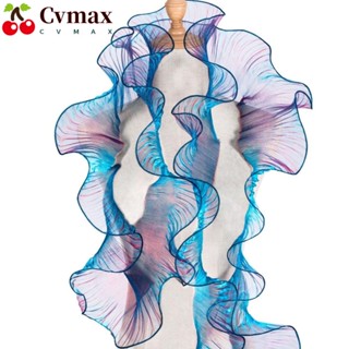 Cvmax ผ้าลูกไม้ แต่งจับจีบ 5 หลา 4.7 นิ้ว สีม่วง สีฟ้า สําหรับตกแต่งเสื้อผ้า