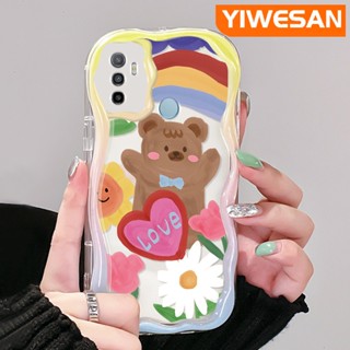 เคสโทรศัพท์มือถือแบบนิ่ม ใส กันกระแทก ลายการ์ตูนหมีน่ารัก สีมาการอง สําหรับ OPPO A53 2020 4G A53s 4G A32 A33 2020 A11s