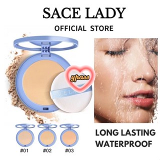 CYREAL 【ของแท้ 100% พร้อมส่ง】sace Lady Oil Control Matte Face Powder Long Lasting Flawless Setting Powder Face Makeup With Mirror Matte Waterproof Flawless Setting Powder Compact Face Makeup