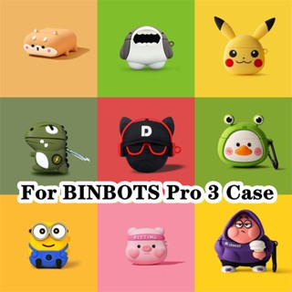 【คุณภาพสูง】เคสหูฟัง แบบนิ่ม ลายการ์ตูน สําหรับ BINBOTS Pro 3 Pro 3