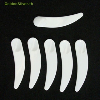 Goldensilver ช้อนไม้พายพลาสติก ขนาดเล็ก สีขาว แบบใช้แล้วทิ้ง 10 ชิ้น