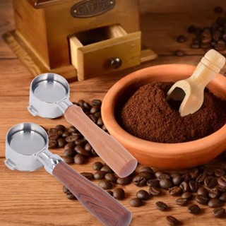 Computer Ac.lr 51mm Bottomless Portafilter Stainless Steel 2 Ears Filter Holder with Wooden Handle for Coffee Machine