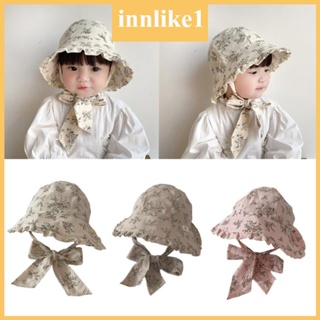 Innlike1 หมวกปีกกว้าง หมวกชาวประมง ฤดูร้อน อุปกรณ์เสริม สําหรับเด็ก 1-2 ปี