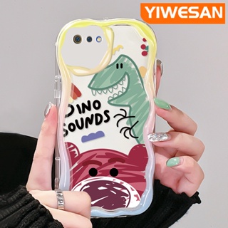 เคสโทรศัพท์มือถือแบบนิ่ม ใส กันกระแทก ลายการ์ตูนไดโนเสาร์ และหมี สีมาการอง สําหรับ Realme C2 C2S OPPO A1K