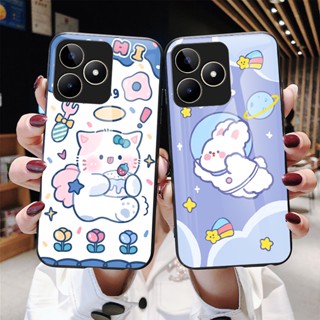 เคสโทรศัพท์มือถือ ซิลิโคนนิ่ม กันกระแทก ป้องกันเลนส์ ลายการ์ตูนน่ารัก แฟชั่น สําหรับ Realme C53 C51 C53 C55 Nfc C53 Nfc 2023