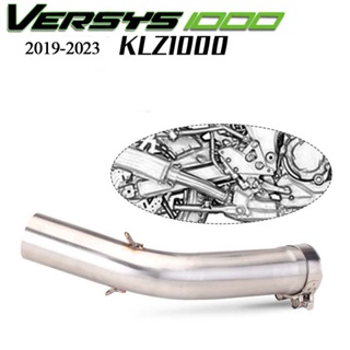 ท่อไอเสีย แบบสวมกลาง ดัดแปลง สําหรับ Kawasaki Versys 1000 2019-2023 KLZ1000