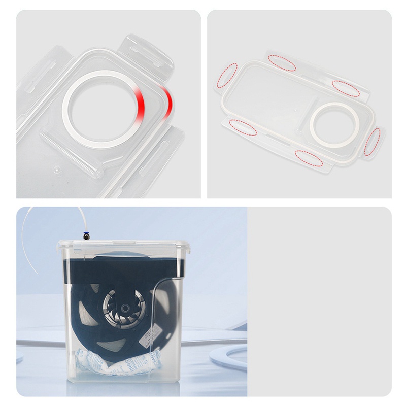 1 ชิ้น 3D การพิมพ์ Filament กล่อง 4L ถังปิดผนึก Moisture-Proof 3D เครื่องพิมพ์ PLA ถาดเตาอบอบแห้งที่สิ้นเปลือง