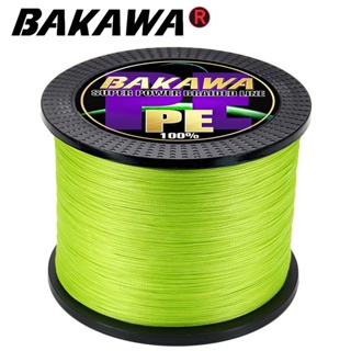 Bakawa สายเบ็ดตกปลา PE 100% แข็งแรงมาก 300 ม. 500 ม. 1000 ม. 4 เส้น 2021