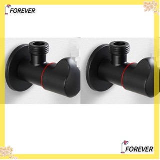 Forever วาล์วช่องจ่ายน้ํา สเตนเลส 304 สีดํา ทองแดง กันสนิม 2 ชิ้น