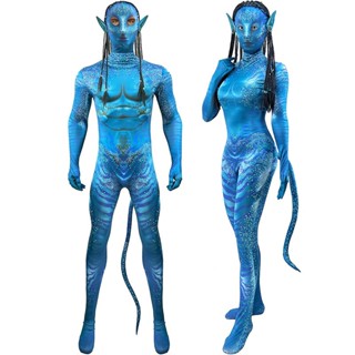 ใหม่ Avatar 2 Jake Sully Neytiri Zentai ถุงน่อง สวมบทบาท ตัวผู้ และตัวเมีย NS