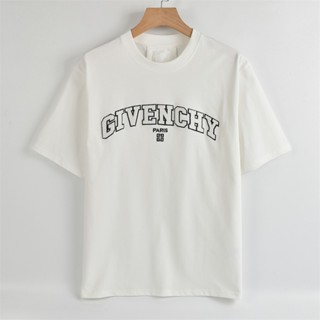 G-iv99en-เสื้อยืดคอกลม แขนสั้น ปักลายตัวอักษร สไตล์คลาสสิก แฟชั่นฤดูใบไม้ผลิ สําหรับผู้ชาย และผู้หญิง