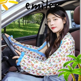 Emilee เสื้อชีฟองแขนยาว ผ้าพันคอ ผ้าคลุมไหล่ 60-80 ซม. สําหรับขับขี่ ชายหาด