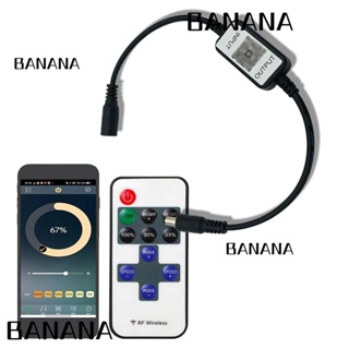 Banana1 ตัวควบคุมการหรี่แสง บลูทูธ DC5-24V LED 6A 11 คีย์ ขนาดเล็ก สีขาวอบอุ่น พร้อมรีโมตคอนโทรล โมโนโครมาติก หรี่แสงได้ สําหรับติดผนังพื้นหลังทีวี