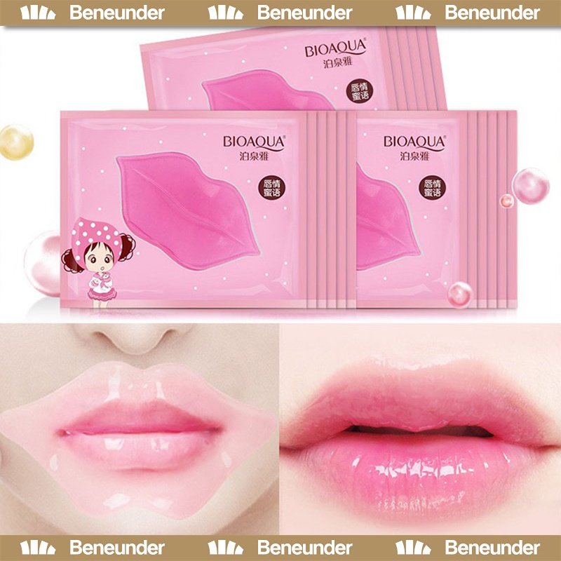 [Beneunder] มาร์คปาก มาร์คริมฝีปากชมพู คริสตัลคอลลาเจน แผ่นมาร์คปากชมพู ให้รีมฝีปากชุมชื้น อมชมพู บำรุงริมฝีปาก มาร์คปาก