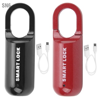 SN6 ล็อคลายนิ้วมือ AntiTheft Security USB กุญแจล็อคลายนิ้วมือแบบชาร์จไฟได้สำหรับกระเป๋าเดินทาง