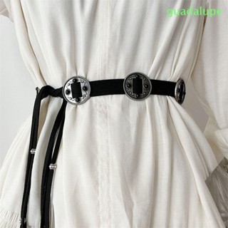 Guadalupe เข็มขัดเชือกถัก ประดับพู่ พลอยเทียม สไตล์โบฮีเมียน ตะวันตก DIY