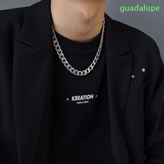 Guadalupe ผู้ชาย สร้อยคอพังก์ เรียบง่าย ผู้หญิง แฟชั่น เครื่องประดับ หนา เหล็กไทเทเนียม กระดูกไหปลาร้า โซ่