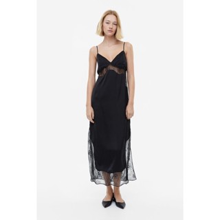 H&amp;M  Woman Lace-detail satin slip dress 1182653_1
