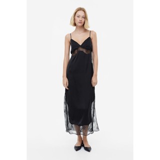 H&amp;M  Woman Lace-detail satin slip dress 1182653_1