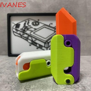 Ivanes ของเล่นฟิดเจ็ตการ์ด รูปแครอท 3D ขนาดเล็ก ของขวัญ สําหรับเด็ก และผู้ใหญ่