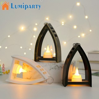 Lumiparty โคมไฟ เชิงเทียน สไตล์วินเทจ แบบพกพา เครื่องประดับตกแต่งในร่ม กลางแจ้ง