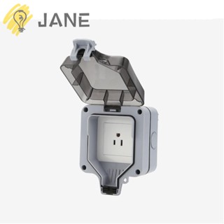 Jane ซ็อกเก็ตพาวเวอร์ US พลาสติก กันน้ํา IP66 ทองแดง 15A AC110-250V IP66 กันกระเด็น