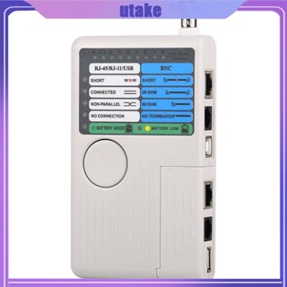 Utake เครื่องทดสอบสายเคเบิล RJ11 RJ45 USB BNC LAN สําหรับ UTP STP Tracker Detector