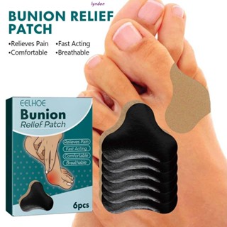 Lyndon สติกเกอร์แปะนิ้วหัวแม่มือ ปรับนิ้วเท้า ดูแลกระดูกนิ้วเท้า 6 ชิ้น ต่อชุด