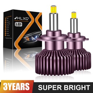 【Super Power】hlxg หลอดไฟหน้ารถยนต์ Led H7 25000LM H8 HB3 9005 HB4 9006 H11 H1 9012 HIR2 12 ด้าน 80W 3D พลังงานสูง 360 องศา 2 ชิ้น