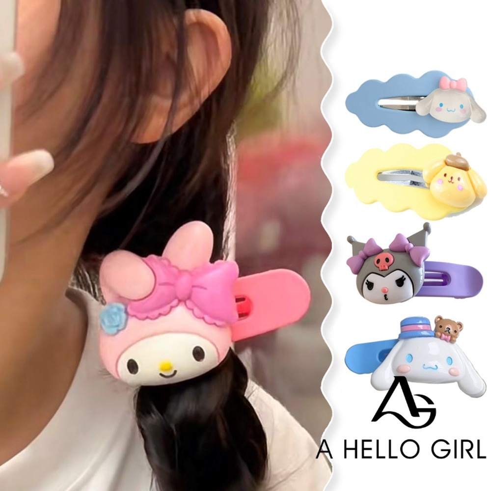 A HELLO GIRL กิ๊บติดผม รูปก้อนเมฆน่ารัก สีสันสดใส สําหรับเด็กผู้หญิง