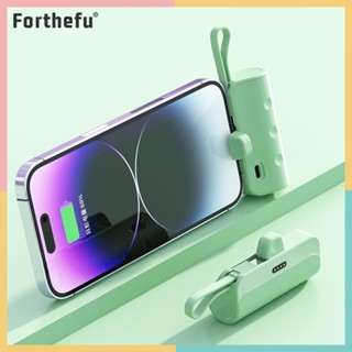 ★ Forthefu ★  พาวเวอร์แบงค์ 5000mAh ขนาดเล็ก แบบพกพา สําหรับ iPhone 14 13 12 Pro Max Samsung